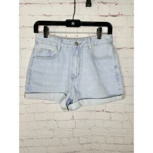 NEW ASOS Urban Bliss High Waisted Denim Shorts Light Wash Womens US 6